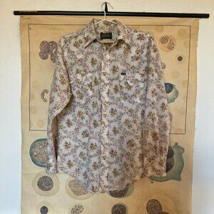 Vintage men's Bar M Rancher floral western cowboy shirt
